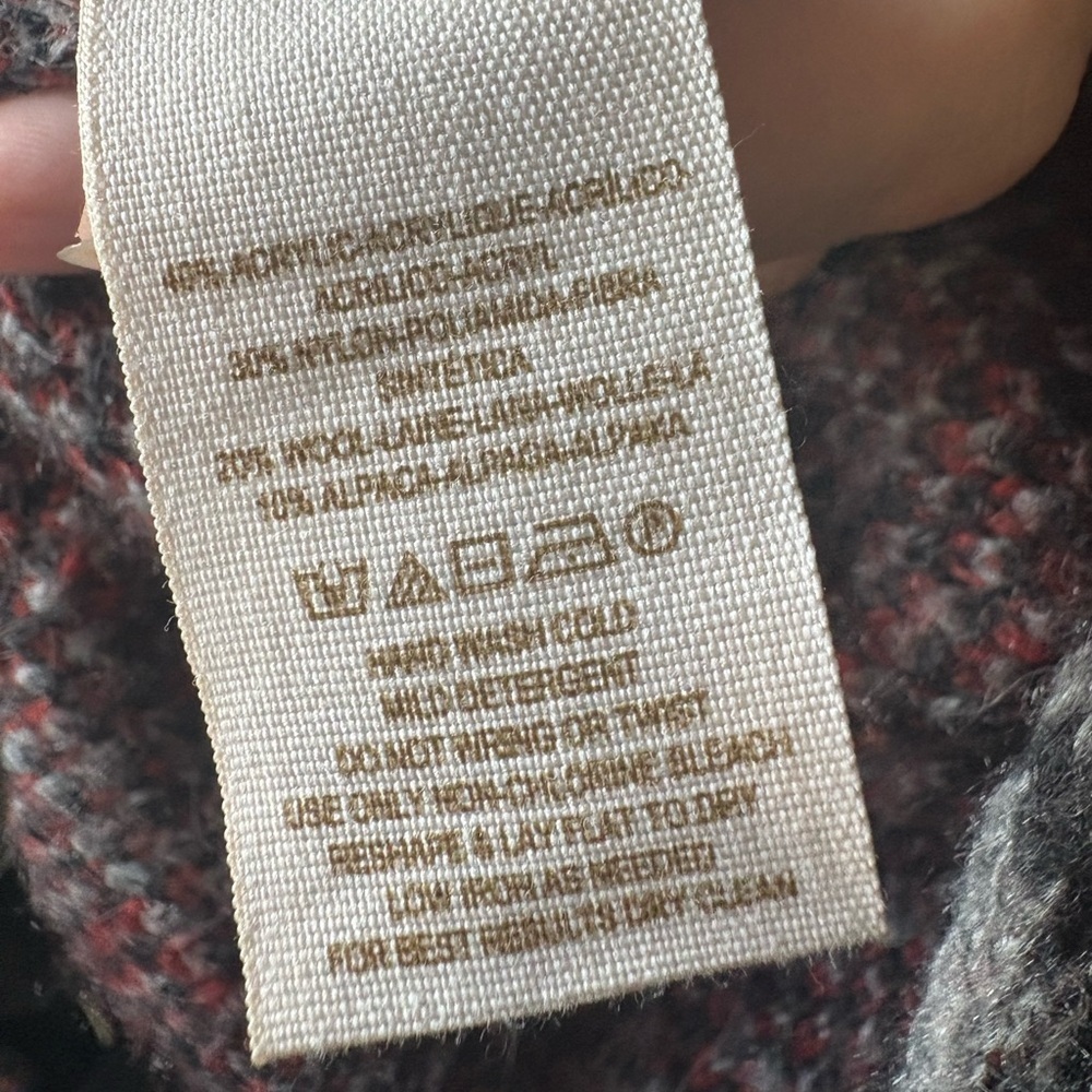 Free People size M Aztec Geo Print Long Cozy Jacket, Wool and Alpaca blend - Picture 5 of 7